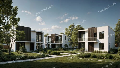 Contemporary German Townhouses with Minimalist Design and Scenic Setting