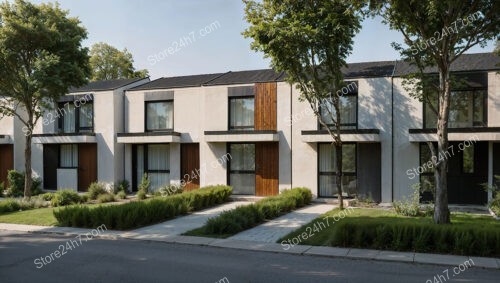 Modern Reihenhäuser in Germany with Minimalist Design and Lush Landscape