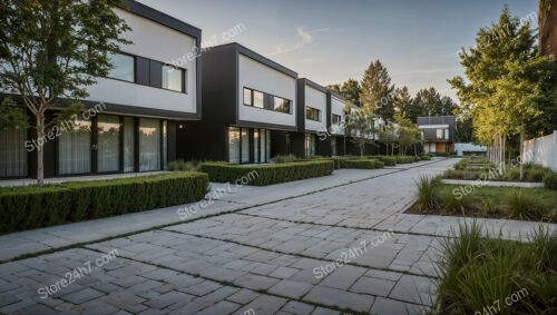 Modern Reihenhäuser in Germany with Sleek Black and White Design