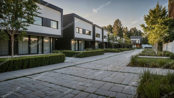 Modern Reihenhäuser in Germany with Sleek Black and White Design