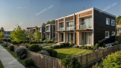 Modern Reihenhäuser in Germany with Wooden Facades and Green Landscaping