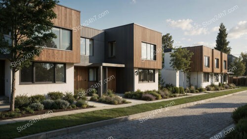 Modern Reihenhäuser in Germany with Wooden Facades and Natural Elements