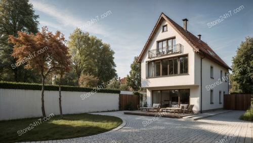 Modern Southern German Home with Expansive Windows and Patio