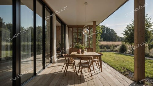 Modern Southern German Veranda with Scenic Garden Views