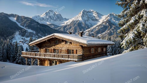 Picturesque Chalet with Majestic Mountain Views in Winter