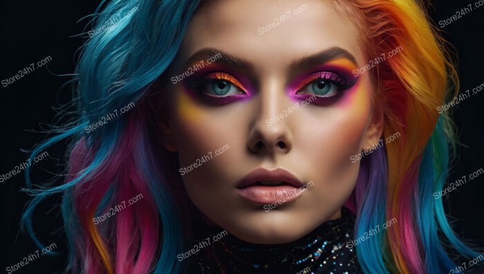 Rainbow Fantasy Makeup: Vivid Colors for Creative Expression