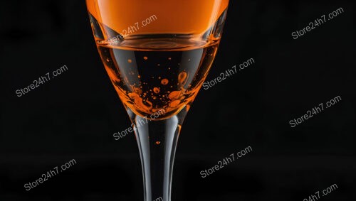 Refined Elegance of Orange Liquid in a Glass