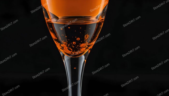 Refined Elegance of Orange Liquid in a Glass