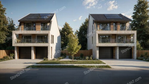 Reihenhäuser in Germany with Modern Balconies and Spacious Garages