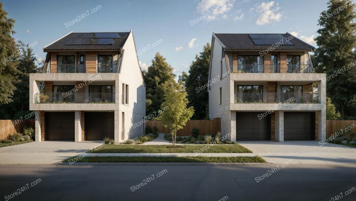 Reihenhäuser in Germany with Modern Balconies and Spacious Garages