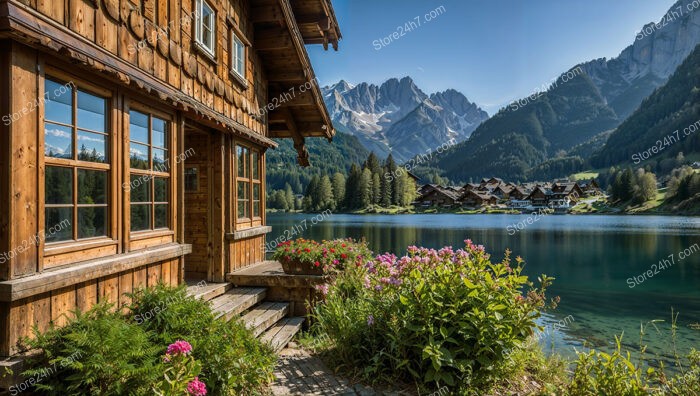 Rustic Chalet with Lake View and Flower Garden