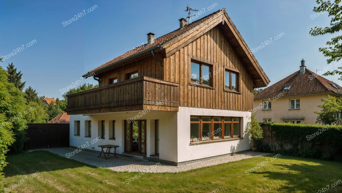 Rustic German Family Home with Wooden Balcony and Spacious Yard