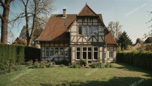 Rustic German Timber-Framed Home with Lush Garden