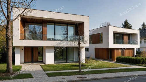 Sleek Modern German House with Large Windows and Minimalist Design