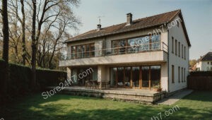 Spacious German family home with large balcony and serene setting