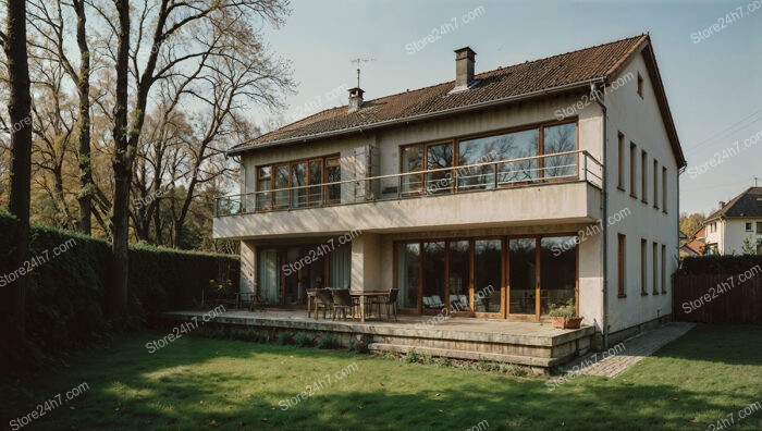 Spacious German family home with large balcony and serene setting