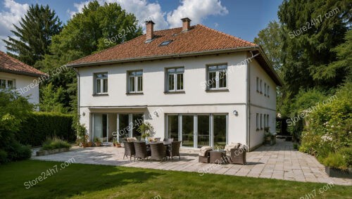 Spacious German family home with large patio and garden views