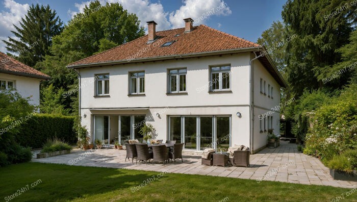 Spacious German family home with large patio and garden views