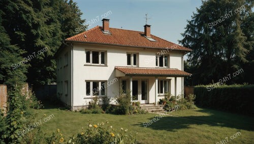 Spacious German Family Home with Red Roof and Large Lawn