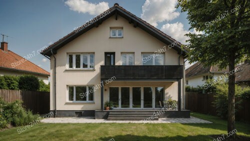 Spacious German Home with Large Balcony and Garden View