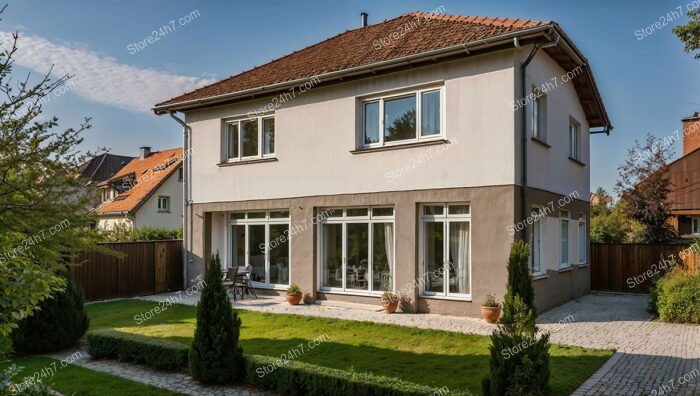 Spacious German Home with Large Windows and Green Yard