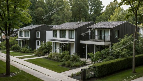 Stylish German Reihenhäuser with Black and White Exteriors