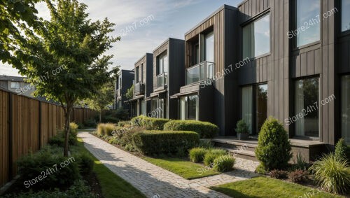 Stylish Reihenhäuser in Germany with Dark Wood and Modern Design