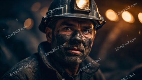 The Solemn Stare of a Hardworking Coal Miner