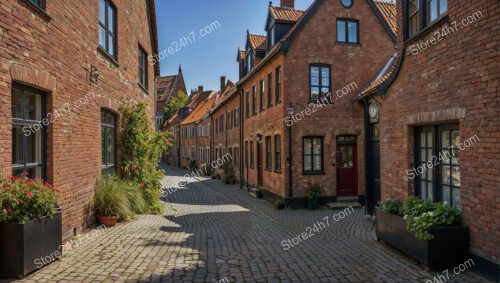 Timeless Brick Gothic Street in Charming Northern German Town