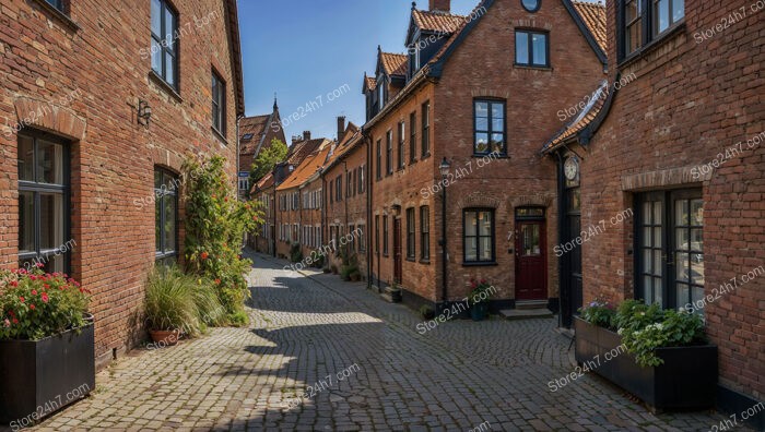 Timeless Brick Gothic Street in Charming Northern German Town