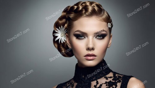 Timeless Elegance Captured in an Intricate Braided Updo