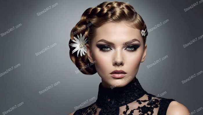 Timeless Elegance Captured in an Intricate Braided Updo