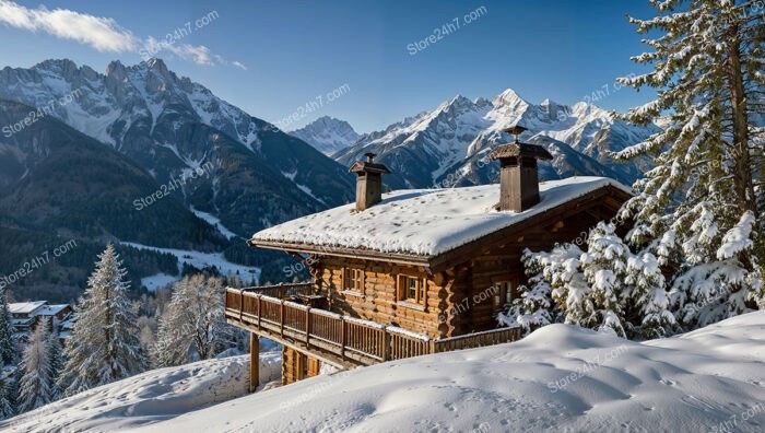 Traditional Alpine Chalet with Panoramic Mountain Views