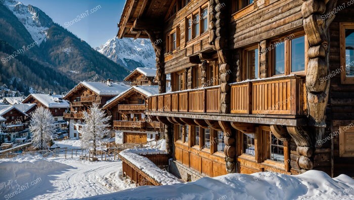 Traditional Bavarian Chalets with Wooden Architecture