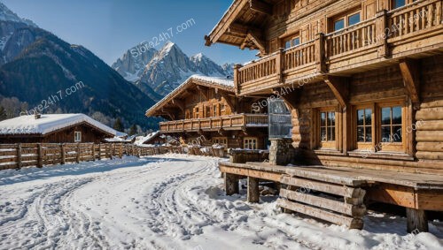 Traditional Bavarian Chalets with Wooden Balconies