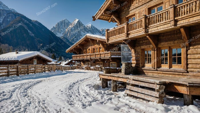 Traditional Bavarian Chalets with Wooden Balconies