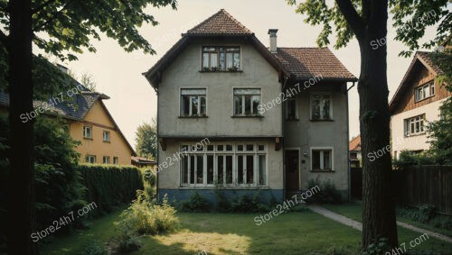 Traditional German Family Home with Mature Trees and Garden