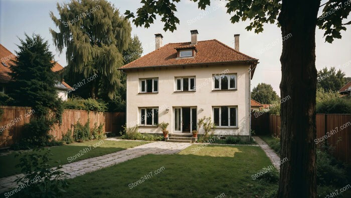 Traditional German Family Home with Spacious Garden and Red Roof