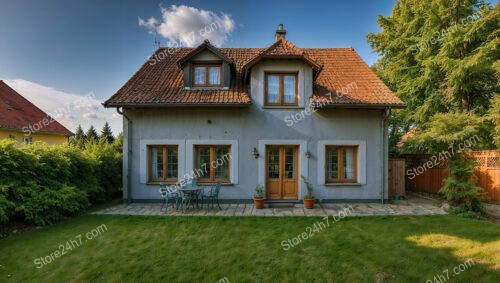 Traditional German House with Classic Design and Red-Tiled Roof