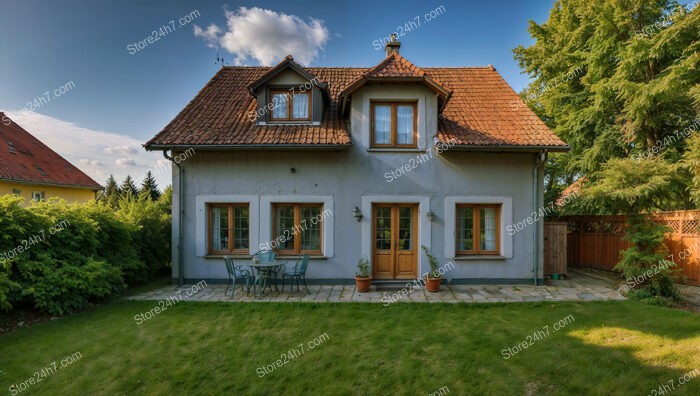 Traditional German House with Classic Design and Red-Tiled Roof