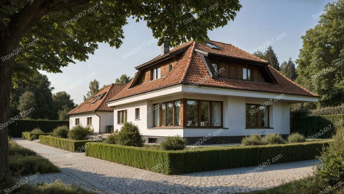 Traditional Southern German Cottage with Charming Garden and Pathway