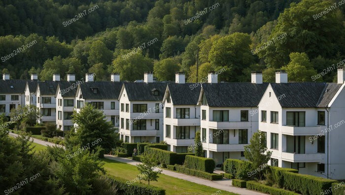 Tranquil Reihenhäuser in Germany Nestled Among Verdant Hills and Forests