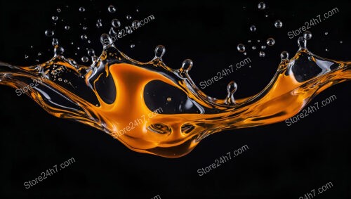 Vibrant Orange Splash Captured in Motion: Fashion's Dynamic Pulse