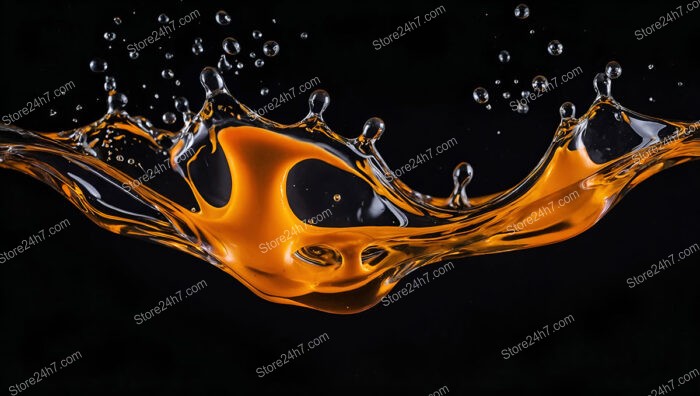 Vibrant Orange Splash Captured in Motion: Fashion's Dynamic Pulse