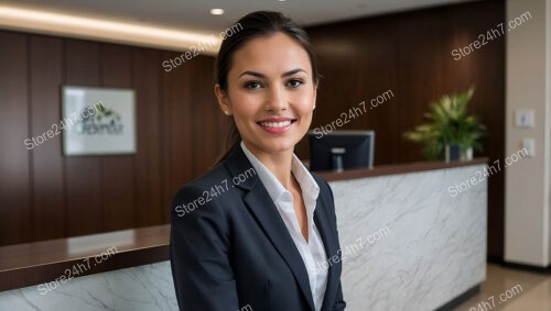 Welcoming and Professional Office Manager in a Reception Area