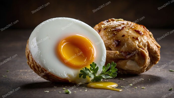 Which Came First: Roasted Chicken with Egg Yolk Dripping