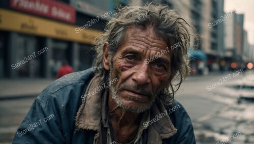 Worn Face Telling Stories of Life on the Streets