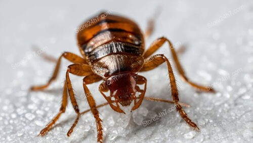 Close-up shot of a cockroach head and textured body