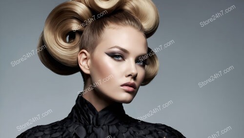 Sculpted Rolls and Waves in Avant-Garde Updo