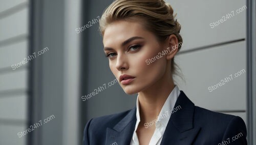 Sleek Pulled-Back Bun for a Modern Professional Look